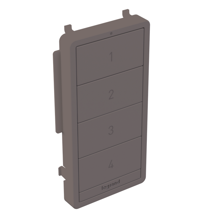 Pass and Seymour Radiant 4-Button Smart Scene Controller Color Change Kit Brown (WNRCB40CKIT)