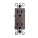 Pass and Seymour Radiant 15A 125V External Pressure Plated Outlet Tamper-Resistant Weather-Resistant Brown (885TREXWR)