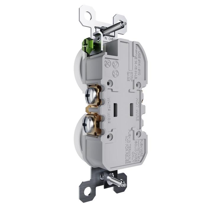 Pass and Seymour Receptacle Tamper-Resistant 15A 125V Back Wire CCA White (3232TREXW)