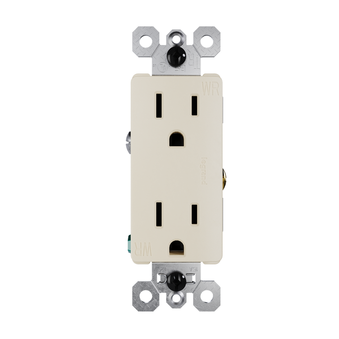 Pass and Seymour Radiant 15A 125V External Pressure Plated Outlet Tamper-Resistant Weather-Resistant Ivory (885TREXWRI)