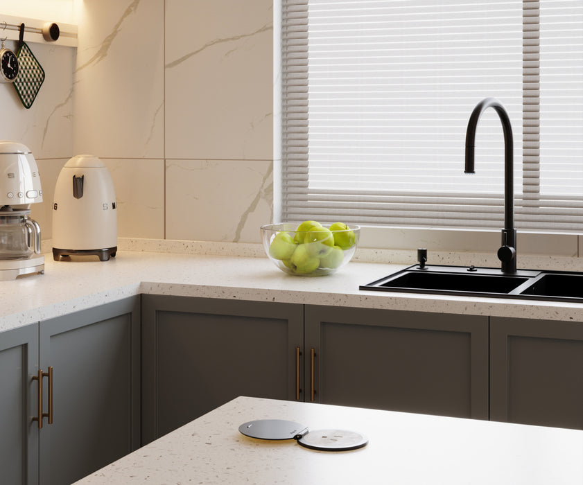 Pass and Seymour Single Kitchen Countertop Power Receptacle Tamper-Resistant 15A 125V Matte White (CP498TR15W)