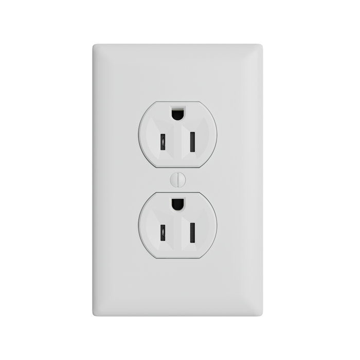 Pass and Seymour Powerhold Duplex Receptacle 15A/125V White (TR15DVSW)