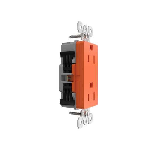 Pass and Seymour Powerhold Decorator Receptacle 15A/125V Orange (TR26242DVSOR)