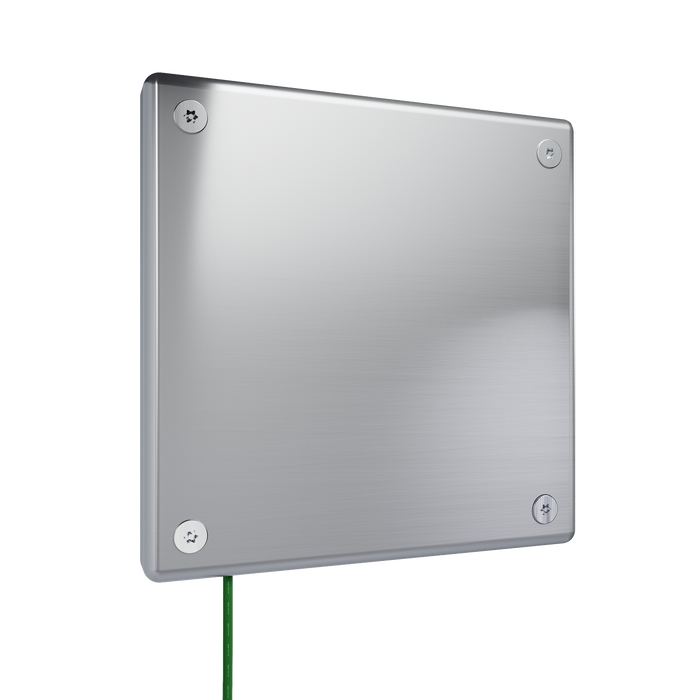 Pass and Seymour Mighty Mac WPP Series Security Wall Plate 1-Gang 14-Gauge Stainless Steel Blank Brushed Stainless Steel Allen Head Fasteners (WPP61B2PS)