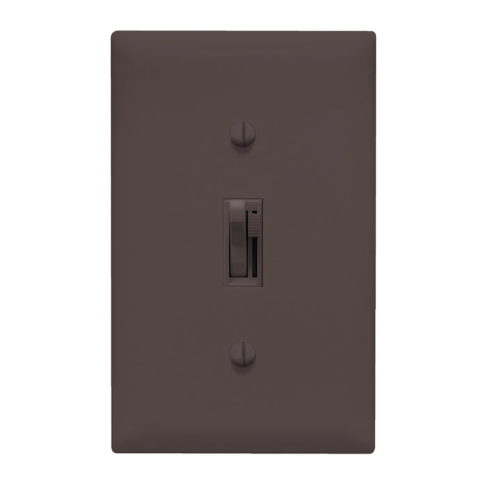 Pass and Seymour Trademaster Toggle Slide LED Dimmer 150W Single Pole 3-Way Brown (TSDL153P)