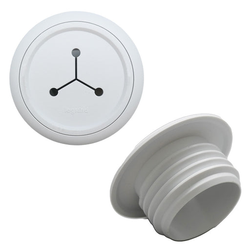 Pass and Seymour Flexible Mini Pass Through Grommet White 10-Pack (HT1015WH10PK)