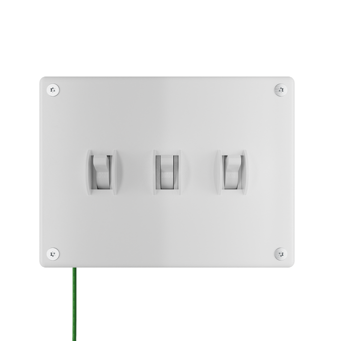 Pass and Seymour Mighty Mac WPP Series Security Wall Plate Switch/Toggle 3-Gang 10-Gauge Steel White Torx T-20 Head Fasteners (WPPA3S1PS)