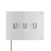 Pass and Seymour Mighty Mac WPP Series Security Wall Plate Switch/Toggle 3-Gang 14-Gauge Stainless Steel White Allen Head Fasteners (WPP33S2PS)