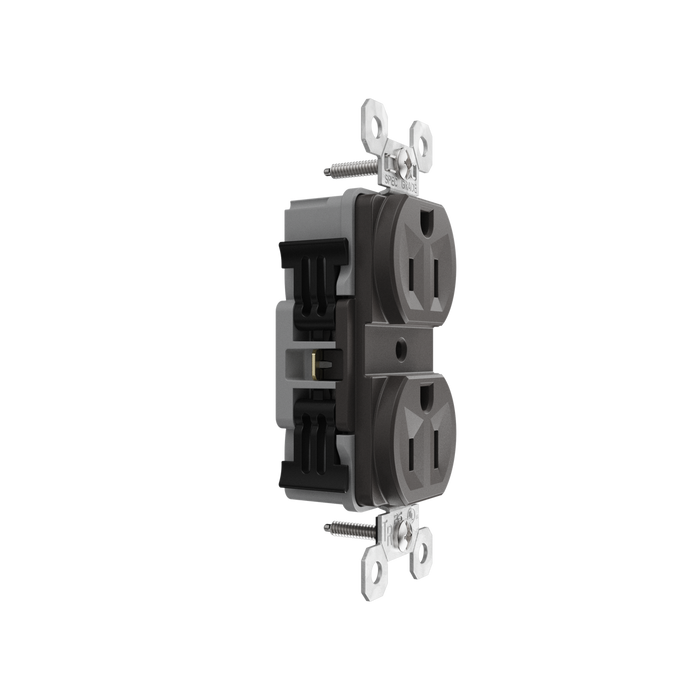 Pass and Seymour Powerhold Duplex Receptacle 15A/125V Brown (TR15DVS)