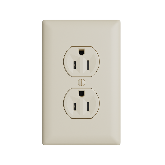 Pass and Seymour Powerhold Duplex Receptacle 15A/125V Ivory (TR15DVSI)