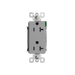 Pass and Seymour Powerhold Decorator Receptacle 20A/125V Gray (TR26342DVSGRY)