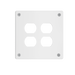 Pass and Seymour Mighty Mac WPP Series Security Wall Plate Duplex Opening 2-Gang 14-Gauge Stainless Steel White Allen Head Fasteners (WPP32D2PS)