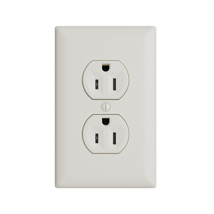 Pass and Seymour Powerhold Duplex Receptacle 15A/125V Light Almond (TR15DVSLA)