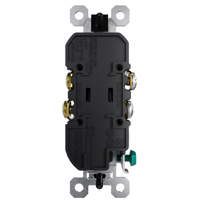 Pass and Seymour Trademaster 15A 125V Duplex Receptacle Tamper-Resistant External Pressure Plated Weather-Resistant White (3232TREXWRW)