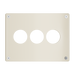 Pass and Seymour Mighty Mac WSP Series Security Wall Plate Round Receptacle Opening 3-Gang 14-Gauge Stainless Steel Ivory Allen Head Fasteners (WSP33N912IVYPS)