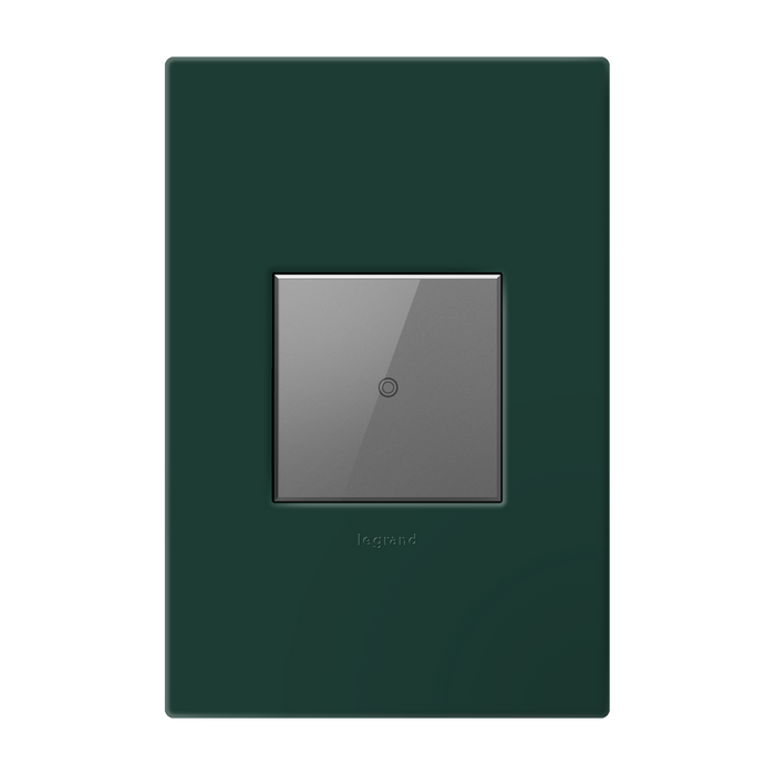 Pass and Seymour Adorne Wall Plate Painted Plastic 1G2 Evergreen (AWP1G2EG)