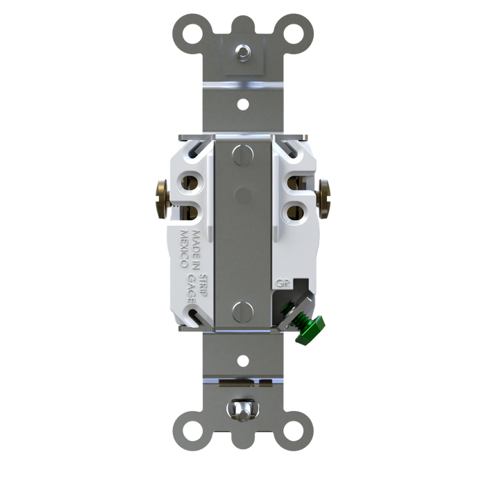 Pass and Seymour Tamper-Resistant Single Receptacle 20A/250V Side/Back Wire White (TR5871W)