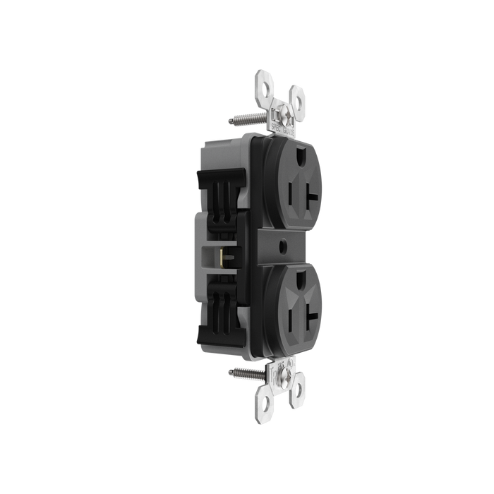 Pass and Seymour Powerhold Duplex Receptacle 20A/125V Black (TR20DVSBK)