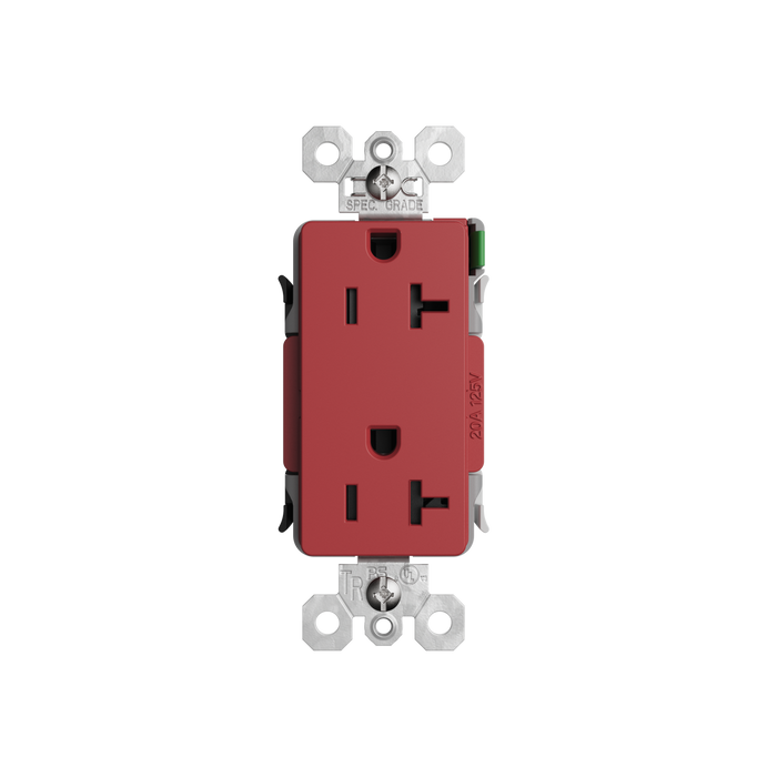 Pass and Seymour Powerhold Decorator Receptacle 20A/125V Red (TR26342DVSRED)