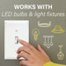 Pass and Seymour Trademaster Toggle Slide LED Advanced Dimmer 150W Single-Pole Or 3-Way 3-Pack White (TSDL153PW3PKCC4)