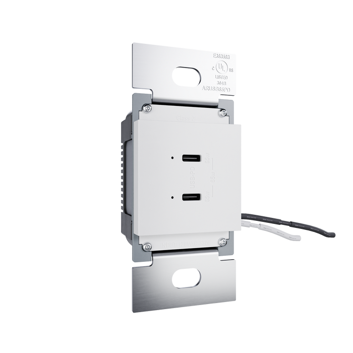 Pass and Seymour Adorne 65W USB Outlet Module Type C White (ARUSB65PDW4)