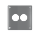 Pass and Seymour Mighty Mac WPP Series Security Wall Plate Round Receptacle Opening 2-Gang 14-Gauge Stainless Steel Brushed Stainless Steel Allen Head Fasteners (WPP62N912PS)