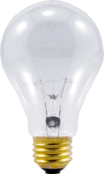 Sylvania 135A21/TS/8M/SS 120-125V Incandescent A21 Bulb Shape Traffic Signal Krypton Filled Clear Medium Brass Base With Heat Reflector 135W 120-125V 6 Pack/Priced Per Each (12843)
