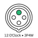 Leviton 20 Amp 125/250V 3-Pole 4-Wire LEV Series North American-Rated Pin And Sleeve Connector Industrial Grade Watertight Orange (420C12WLEV)