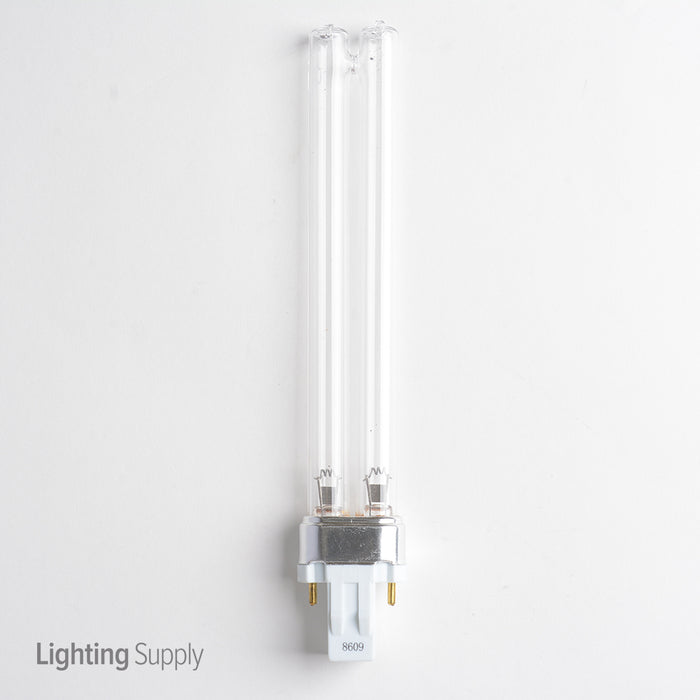 Standard 13W Twin Tube Compact Fluorescent Bi-Pin GX23 Plug-In Base UV-C 254nm Germicidal Bulb (PLS13W/TUV) Warning! See Description For Important Safety Notice