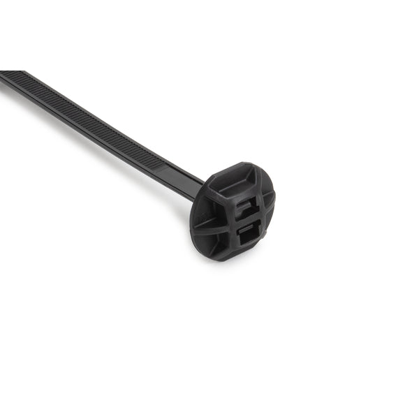 HellermannTyton Button Head Cable Tie 15.4 Inch Long 4.13 Inch Maximum Bundle Diameter 150 Pound PA66HIRHSUV Black 50 Per Bag (132-00051)