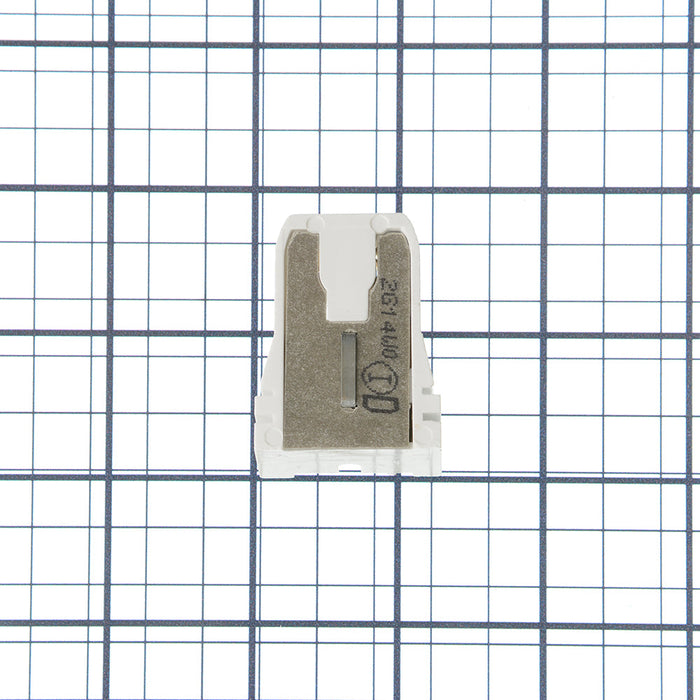 Leviton Medium G13 Base Bi-Pin Standard Fluorescent Lamp Holder Low Profile Slide-On Turn-Type Disconnect Quick-Connect 18 AWG White (13351-D)