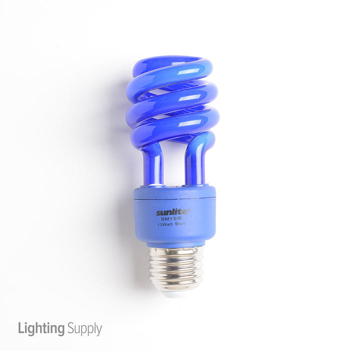 Standard 13W Blue Screw In Compact Fluorescent Lamp Medium Base 120V (SM13/BLUE)