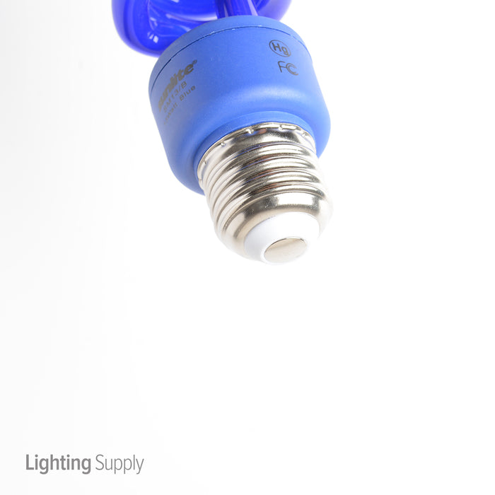 Standard 13W Blue Screw In Compact Fluorescent Lamp Medium Base 120V (SM13/BLUE)