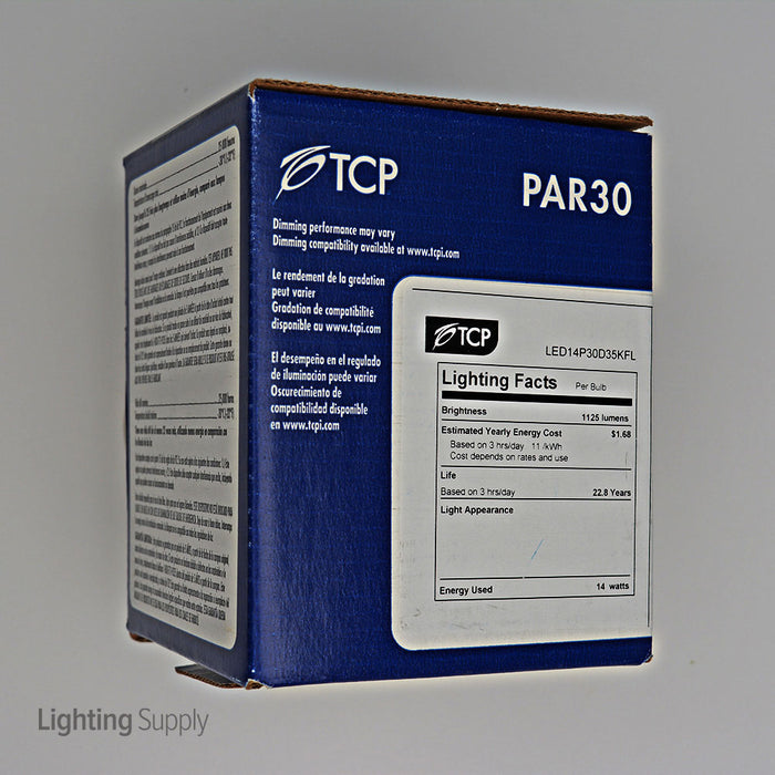 TCP LED 14W PAR30 Dimmable 3500K Flood (LED14P30D35KFL)