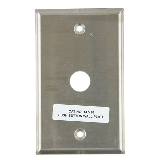 Edwards Signaling Stainless Steel 1-Gang Mounting Plate For Use With 620 Push Buttons Purchased Separately (147-10)