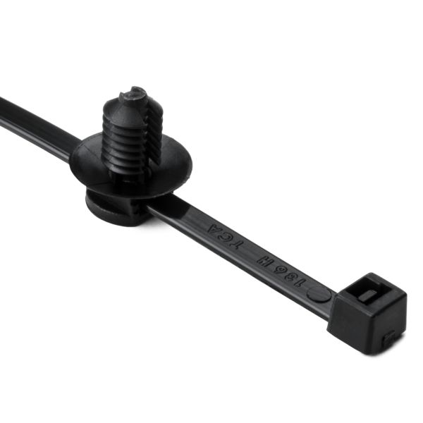 HellermannTyton 2-Piece Cable Tie/Fir Tree Mount 6.0 Inch Long .25 Inch 500 Per Package (150-31093)