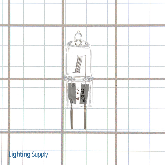 Standard 150W T4 Halogen 24V Bi-Pin (G6.35) Base Single Ended Clear JC Bulb FCS (FCS)