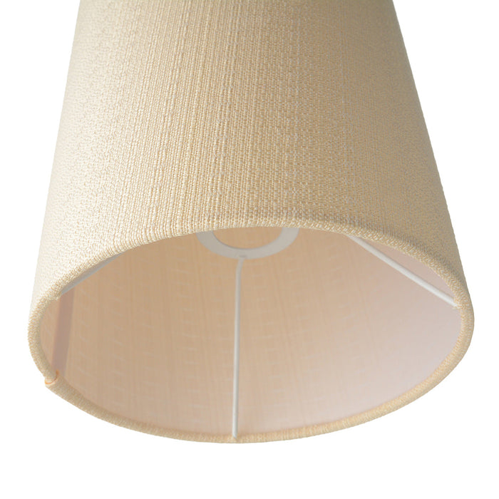 Adesso Walnut Birch Wood Quinn Table Lantern-Natural Fiber Linen Tall Drum Shade-60 Inch Brown Fabric Cover Cord-Pull Chain Switch (1502-15)