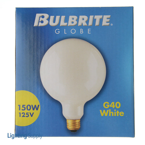 Bulbrite 150G40WH 150W G40 Globe White E26 125V 2700K (350150)