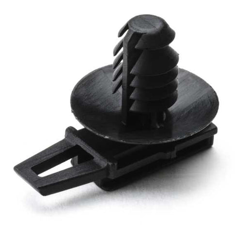 HellermannTyton Connector Clip With Fir Tree 0.7-4.0mm Panel Thickness 6.0-6.7mm Hole Diameter PA66HIRHS Black 5000 Per Box (151-00785)