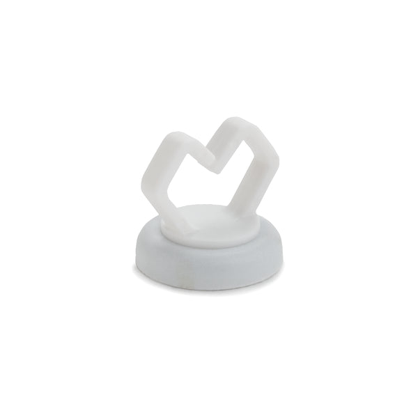 HellermannTyton Magnetic Clip Small ½ Inch Neodymium Magnet/POM/ST 10 Pound Pull Force White 100 Per Bag (151-03642)