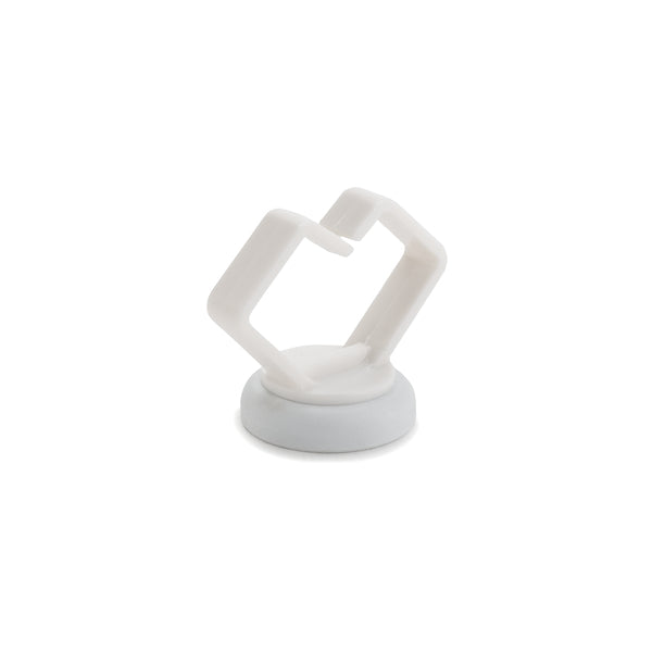 HellermannTyton Magnetic Clip Medium 3/4 Inch Neodymium Magnet/POM/ST 10 Pound Pull Force White 100 Per Bag (151-03644)