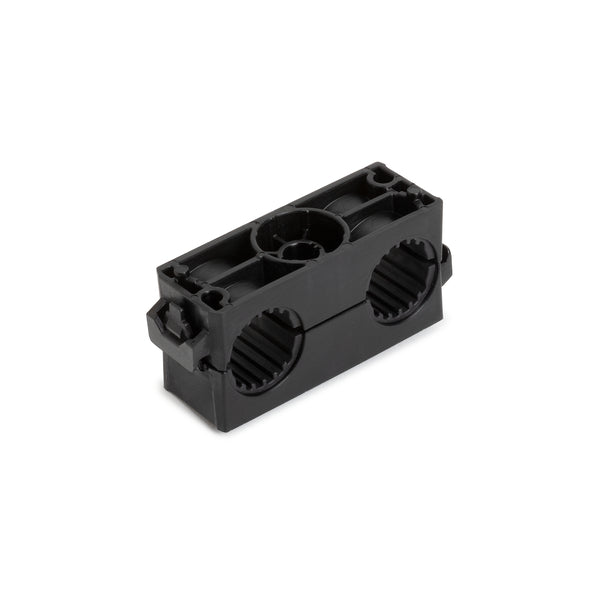 HellermannTyton Dual Bundle High Voltage Clamp Anti-Rotation 17 Mm Bundle Diameter PA66GF15%/TPE Black 400 Per Carton (151-03789)