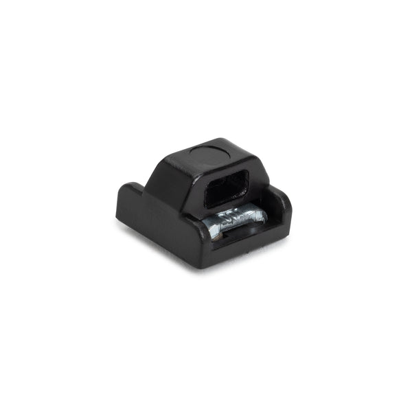 HellermannTyton Magnetic Cable Tie Mount Mini 0.6 X 0.6 Inch Neodymium Magnet/POM/ST 5 Pound Pull Force Black 10 Per Bag (151-04015)