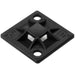 HellermannTyton Q Tie Mount With Adhesive 0.79 Inch X 0.79 Inch X 0.17 Inch 4-Way entry For Q18-Q30 ties PA66 Black 100 Per Bag (151-10914)