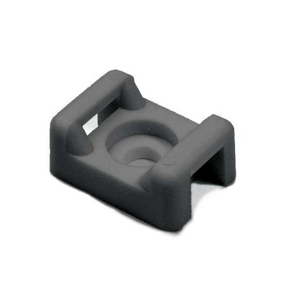 HellermannTyton Cable Tie Anchor Mount .58 Inch X .37 Inch .19 Inch Hole Diameter .2 Inch Maximum Tie Width PA66 Black 1000 Per Package (CTM10M4)
