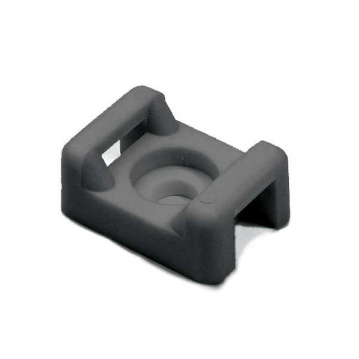 HellermannTyton Cable Tie Anchor Mount .86 Inch X .62 Inch .25 Inch Hole Diameter .31 Inch Maximum Tie Width PA66 Black 100 Per Package (CTM40C2)
