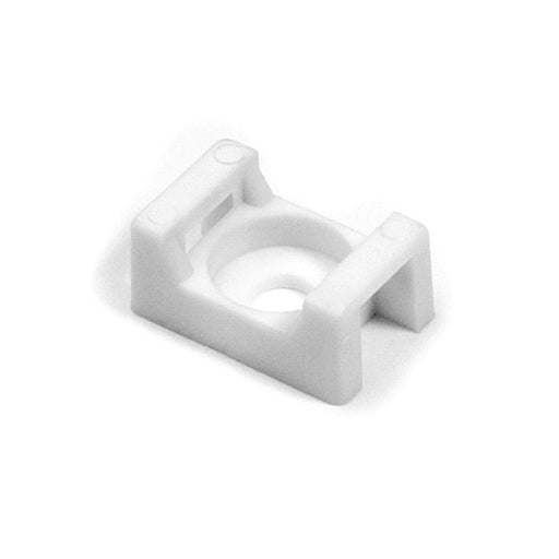 HellermannTyton Cable Tie Anchor Mount .86 Inch X .62 Inch .25 Inch Hole Diameter .31 Inch Maximum Tie Width PA66 White 100 Per Package (CTM410C2)