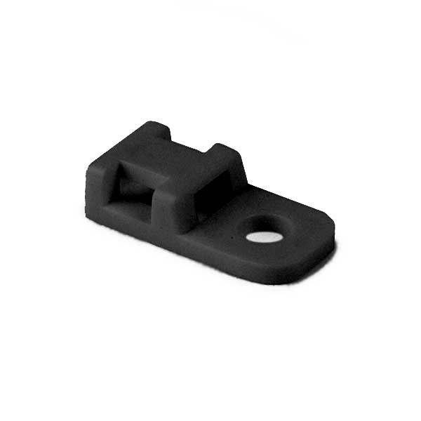 HellermannTyton Cable Tie Anchor Mount .20 Inch Hole Diameter .20 Inch Maximum Tie Width PA66 Black 100 Per Package (CTAM20C2)