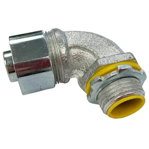 MORRIS 1/2 Inch Malleable Iron 90 Degree Liquid Tight Connector Insulated (15181)